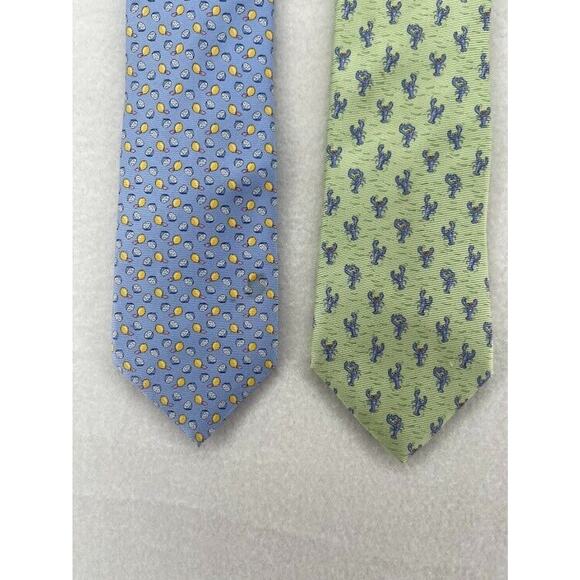 Men's Summer Ties Lot of 2 Brooks Brothers Tommy Hilfiger Lobster & Lemons - Picture 2 of 7